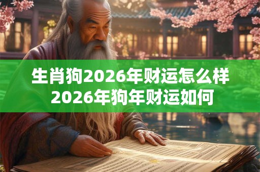 生肖狗2026年财运怎么样 2026年狗年财运如何 生肖狗2026年财运怎么样 2026年狗年财运如何