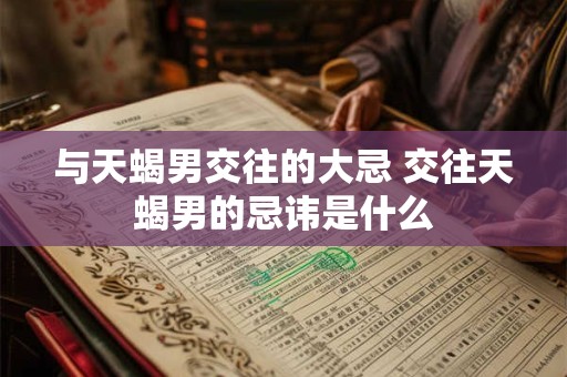 与天蝎男交往的大忌 交往天蝎男的忌讳是什么 与天蝎男交往的大忌 交往天蝎男的忌讳是什么