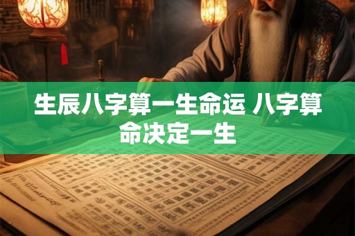 生辰八字算一生命运 八字算命决定一生 生辰八字算一生命运 八字算命决定一生