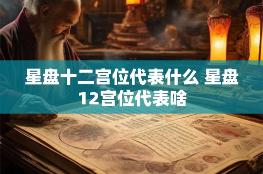星盘十二宫位代表什么 星盘12宫位代表啥