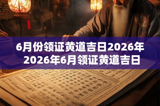 6月份领证黄道吉日2026年 2026年6月领证黄道吉日是哪天