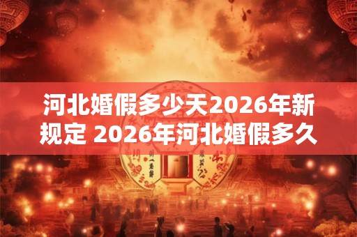河北婚假多少天2026年新规定 2026年河北婚假多久