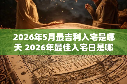 2026年5月最吉利入宅是哪天 2026年最佳入宅日是哪天