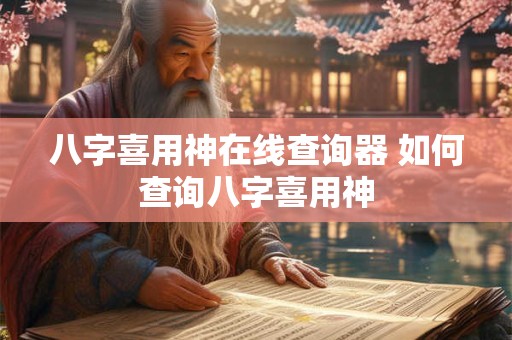 八字喜用神在线查询器 如何查询八字喜用神 八字喜用神在线查询器 如何查询八字喜用神