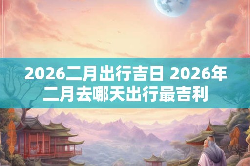 2026二月出行吉日 2026年二月去哪天出行最吉利 2026二月出行吉日 2026年二月去哪天出行最吉利