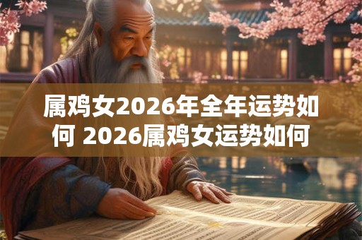 属鸡女2026年全年运势如何 2026属鸡女运势如何