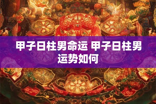 甲子日柱男命运 甲子日柱男运势如何