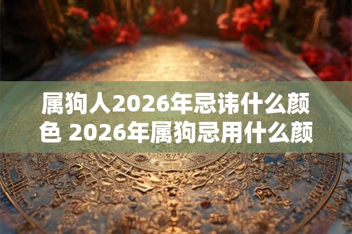 属狗人2026年忌讳什么颜色 2026年属狗忌用什么颜色 属狗人2026年忌讳什么颜色 2026年属狗忌用什么颜色