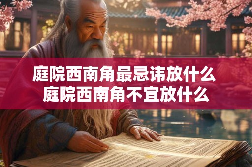 庭院西南角最忌讳放什么 庭院西南角不宜放什么