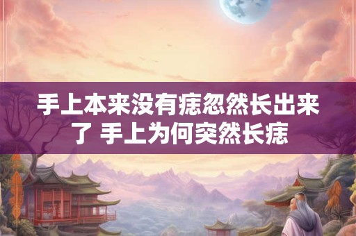 手上本来没有痣忽然长出来了 手上为何突然长痣 手上本来没有痣忽然长出来了 手上为何突然长痣