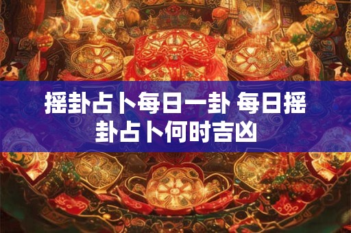 摇卦占卜每日一卦 每日摇卦占卜何时吉凶