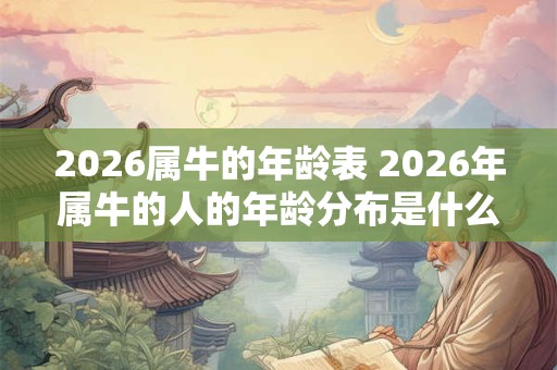 2026属牛的年龄表 2026年属牛的人的年龄分布是什么样子的