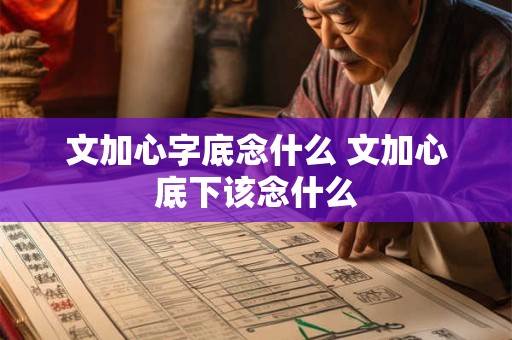 文加心字底念什么 文加心底下该念什么 文加心字底念什么 文加心底下该念什么