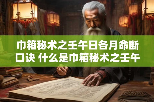 巾箱秘术之壬午日各月命断口诀 什么是巾箱秘术之壬午日各月命断口诀 巾箱秘术之壬午日各月命断口诀 什么是巾箱秘术之壬午日各月命断口诀