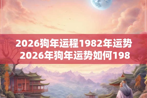 2026狗年运程1982年运势 2026年狗年运势如何1982年的你运势如何