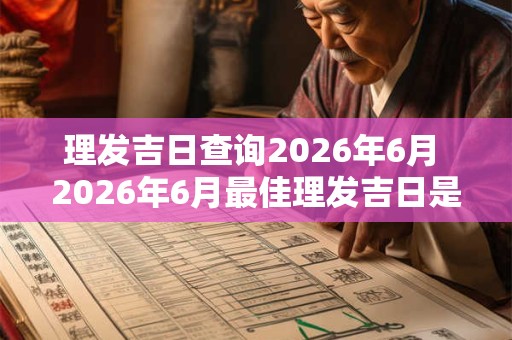 理发吉日查询2026年6月 2026年6月最佳理发吉日是哪天 理发吉日查询2026年6月 2026年6月最佳理发吉日是哪天