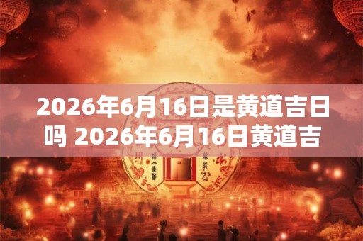 2026年6月16日是黄道吉日吗 2026年6月16日黄道吉日