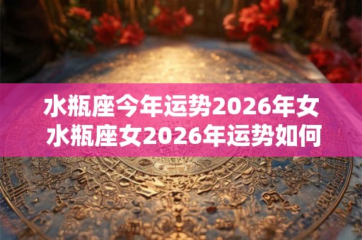 水瓶座今年运势2026年女 水瓶座女2026年运势如何