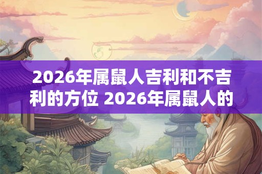 2026年属鼠人吉利和不吉利的方位 2026年属鼠人的吉凶方位 2026年属鼠人吉利和不吉利的方位 2026年属鼠人的吉凶方位