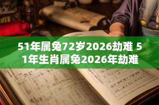 51年属兔72岁2026劫难 51年生肖属兔2026年劫难 51年属兔72岁2026劫难 51年生肖属兔2026年劫难