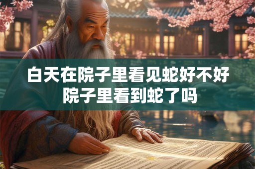 白天在院子里看见蛇好不好 院子里看到蛇了吗 白天在院子里看见蛇好不好 院子里看到蛇了吗
