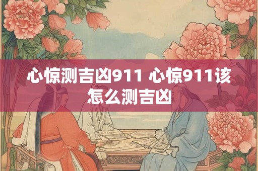 心惊测吉凶911 心惊911该怎么测吉凶 心惊测吉凶911 心惊911该怎么测吉凶