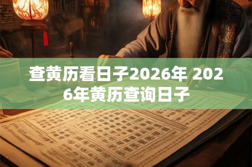 查黄历看日子2026年 2026年黄历查询日子