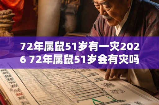 72年属鼠51岁有一灾2026 72年属鼠51岁会有灾吗