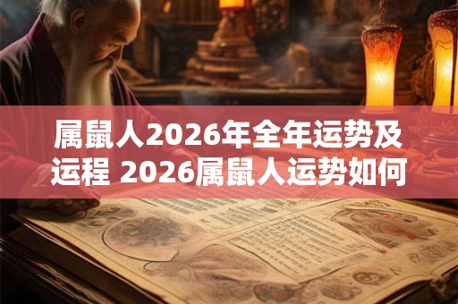 属鼠人2026年全年运势及运程 2026属鼠人运势如何 属鼠人2026年全年运势及运程 2026属鼠人运势如何