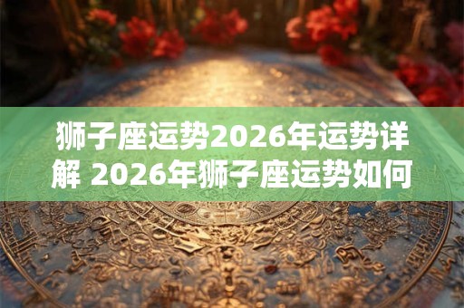 狮子座运势2026年运势详解 2026年狮子座运势如何