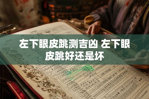 左下眼皮跳测吉凶 左下眼皮跳好还是坏 左下眼皮跳测吉凶 左下眼皮跳好还是坏