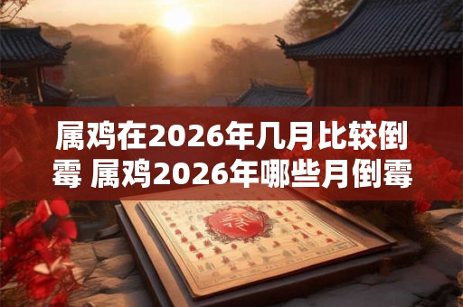 属鸡在2026年几月比较倒霉 属鸡2026年哪些月倒霉 属鸡在2026年几月比较倒霉 属鸡2026年哪些月倒霉