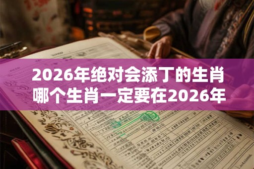 2026年绝对会添丁的生肖 哪个生肖一定要在2026年添丁 2026年绝对会添丁的生肖 哪个生肖一定要在2026年添丁