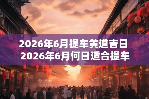 2026年6月提车黄道吉日 2026年6月何日适合提车 2026年6月提车黄道吉日 2026年6月何日适合提车