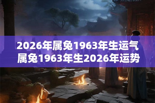 2026年属兔1963年生运气 属兔1963年生2026年运势如何 2026年属兔1963年生运气 属兔1963年生2026年运势如何