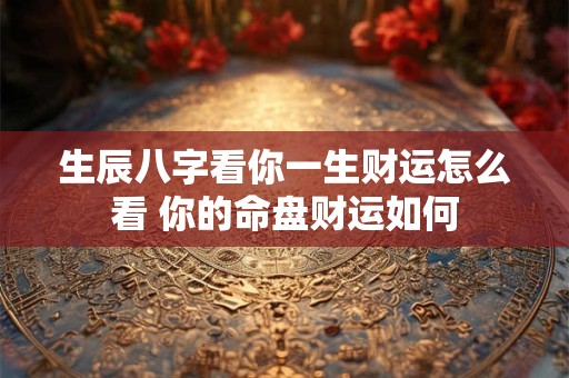 生辰八字看你一生财运怎么看 你的命盘财运如何 生辰八字看你一生财运怎么看 你的命盘财运如何