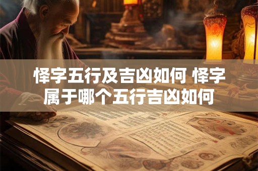 怿字五行及吉凶如何 怿字属于哪个五行吉凶如何 怿字五行及吉凶如何 怿字属于哪个五行吉凶如何