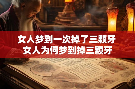 女人梦到一次掉了三颗牙 女人为何梦到掉三颗牙 女人梦到一次掉了三颗牙 女人为何梦到掉三颗牙