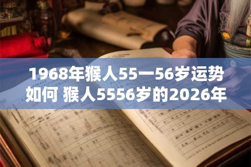 1968年猴人55一56岁运势如何 猴人5556岁的2026年运势如何 1968年猴人55一56岁运势如何 猴人5556岁的2026年运势如何