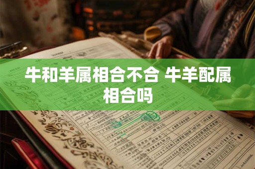 牛和羊属相合不合 牛羊配属相合吗