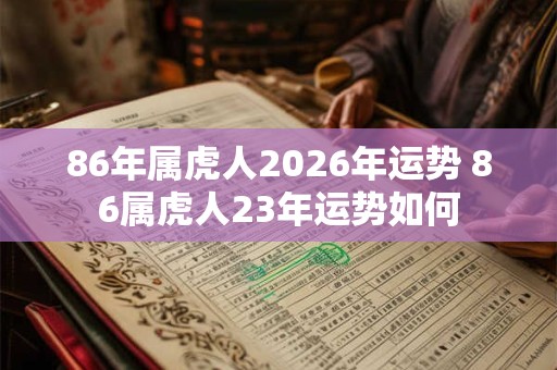 86年属虎人2026年运势 86属虎人23年运势如何