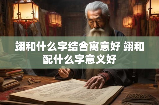 翊和什么字结合寓意好 翊和配什么字意义好 翊和什么字结合寓意好 翊和配什么字意义好