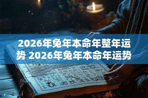 2026年兔年本命年整年运势 2026年兔年本命年运势如何
