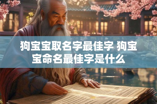 狗宝宝取名字最佳字 狗宝宝命名最佳字是什么 狗宝宝取名字最佳字 狗宝宝命名最佳字是什么