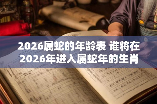 2026属蛇的年龄表 谁将在2026年进入属蛇年的生肖阶段 2026属蛇的年龄表 谁将在2026年进入属蛇年的生肖阶段