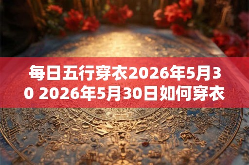 每日五行穿衣2026年5月30 2026年5月30日如何穿衣符合五行 每日五行穿衣2026年5月30 2026年5月30日如何穿衣符合五行