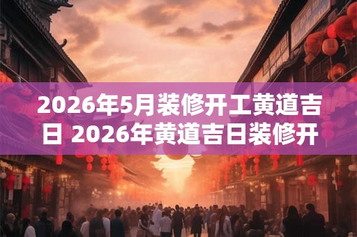 2026年5月装修开工黄道吉日 2026年黄道吉日装修开工 2026年5月装修开工黄道吉日 2026年黄道吉日装修开工