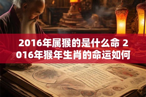 2016年属猴的是什么命 2016年猴年生肖的命运如何