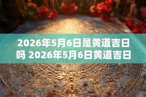 2026年5月6日是黄道吉日吗 2026年5月6日黄道吉日
