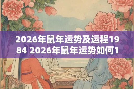 2026年鼠年运势及运程1984 2026年鼠年运势如何1984年出生者运程如何 2026年鼠年运势及运程1984 2026年鼠年运势如何1984年出生者运程如何